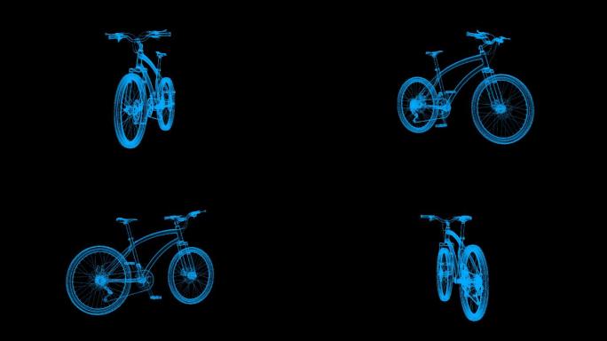 蓝色科技自行车