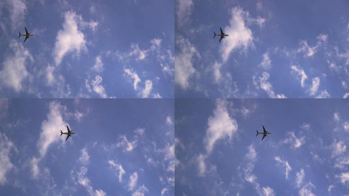 飞机飞过蓝天