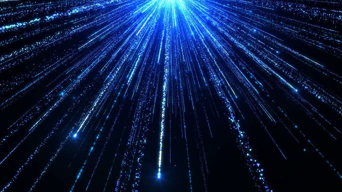 【原创】蓝色粒子光线粒子光芒舞台背景