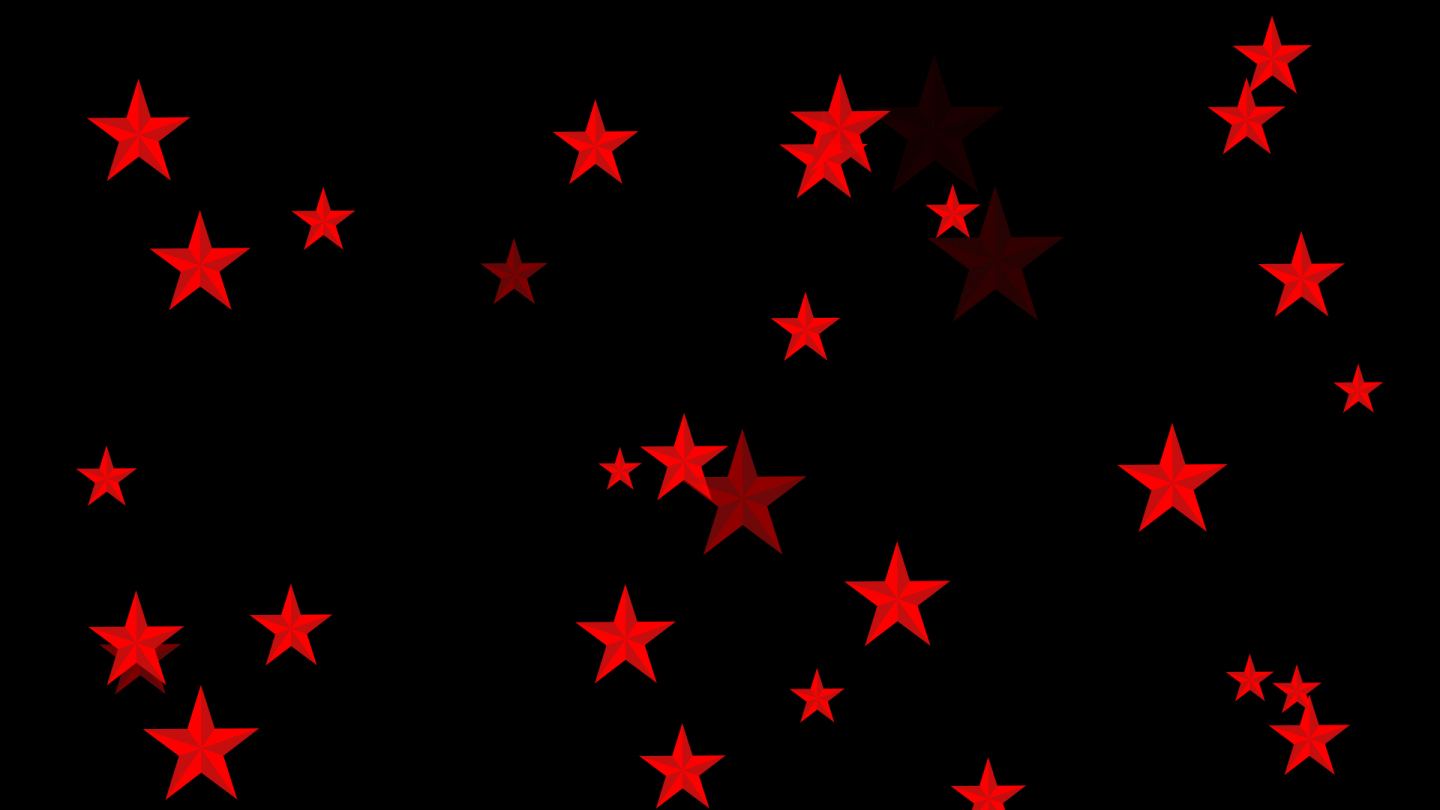 红色五角星横屏转场-alpha通道