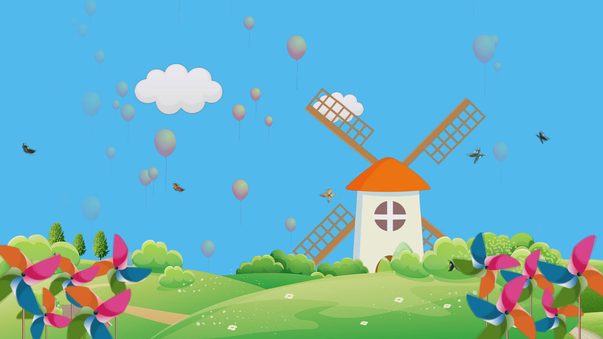 儿童卡通舞台led背景