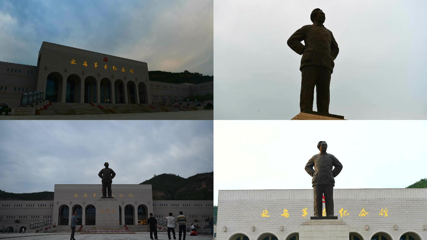 延安纪念馆革命雕像延时拍摄
