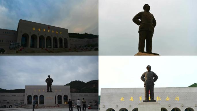 延安纪念馆革命雕像延时拍摄