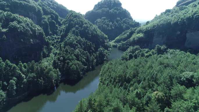 瑞金罗汉岩航拍丹霞地貌