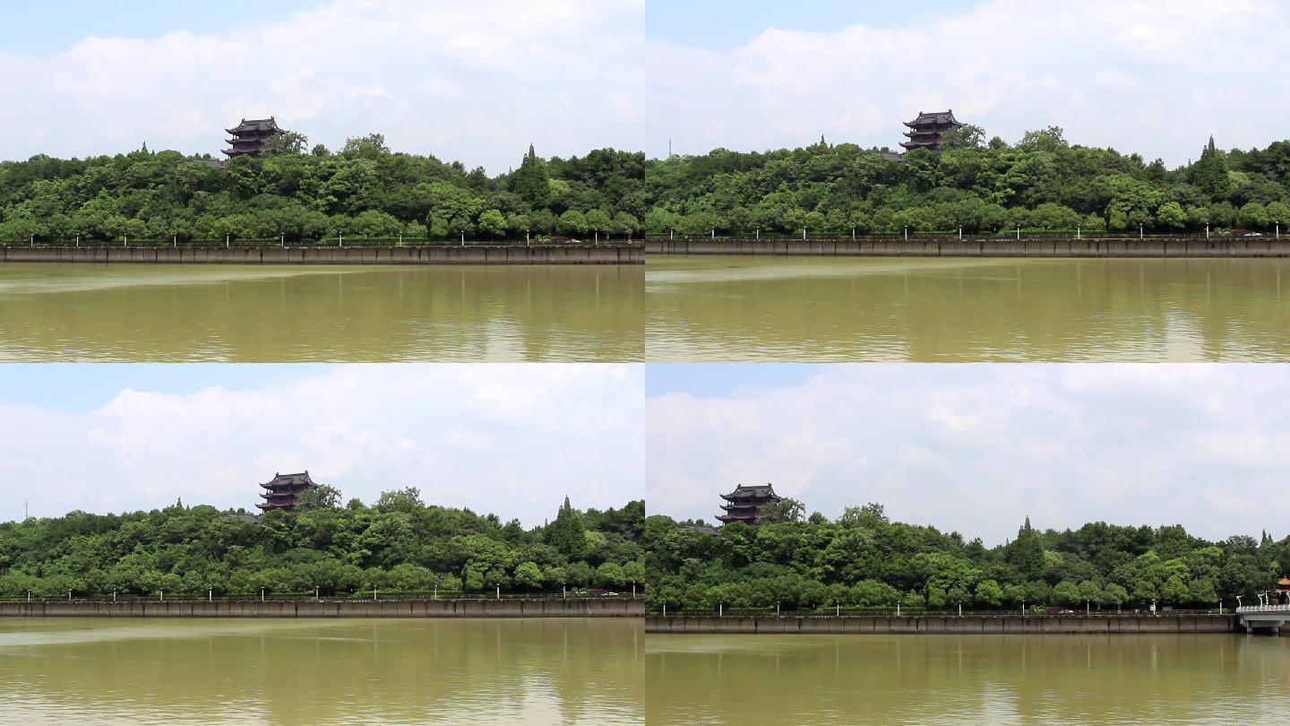 亭台楼阁古楼江景江边风景