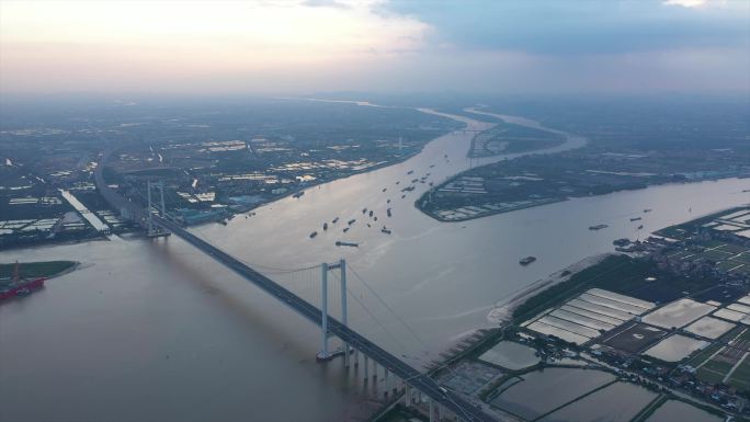 4K航拍-广州南沙大桥大桥J