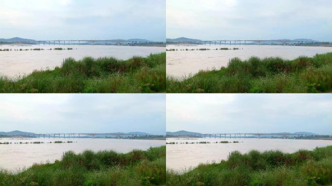 岷江上的桥延时拍摄4K