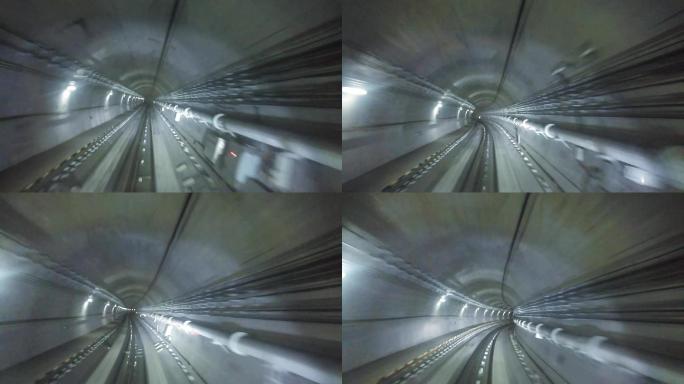实拍广州现代化地铁交通线，穿梭的时光隧道