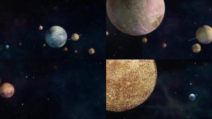 3K超清宇宙星球太阳系穿梭