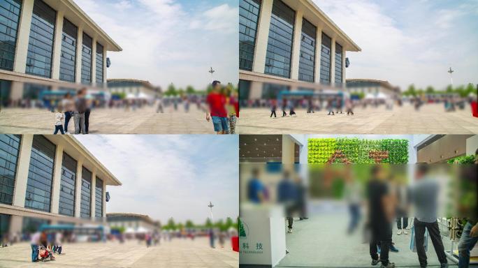 天津梅江会展中心延时参展智能大会人潮