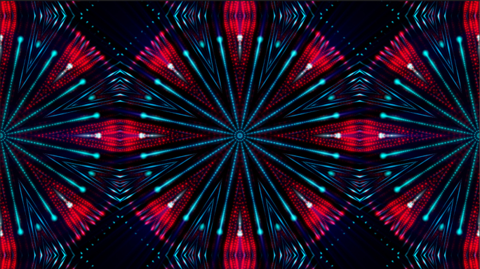 粒子DJ舞台背景_红蓝点线面_循环