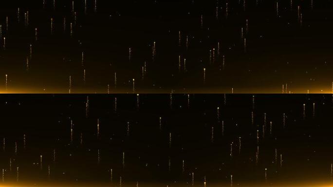 4K唯美金色粒子光线流星雨上升光斑