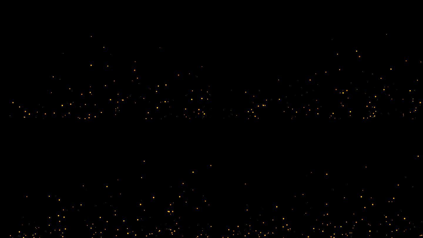 4K金色粒子萤火虫（带透明通道）