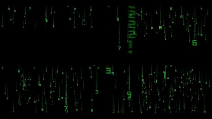 宽屏黑客帝国科技感数字流乱码冲击感特效