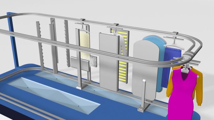 大型智能洗衣机功能演示三维动画