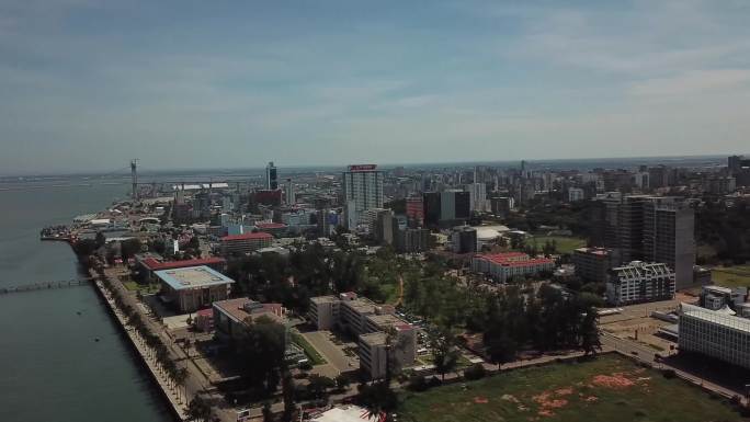 非洲莫桑比克马普托城市航拍1