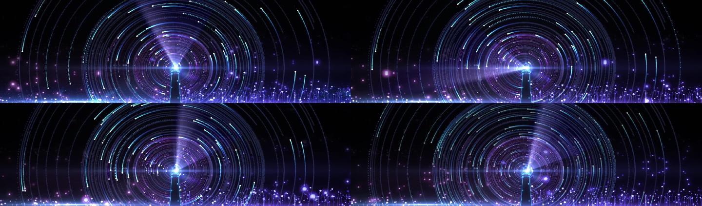 LED舞蹈演出视频素材星空灯塔