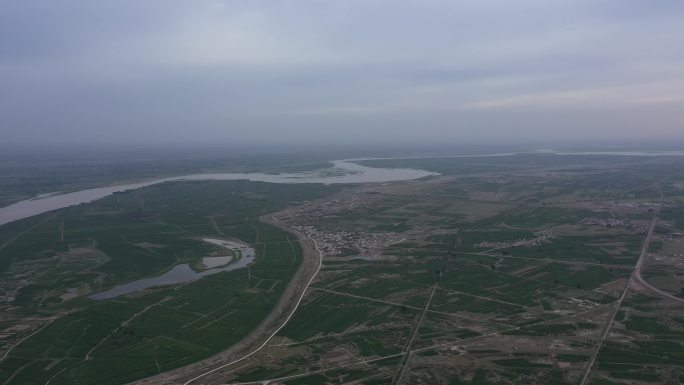 4K-原素材-内蒙古敕勒川平原黄河