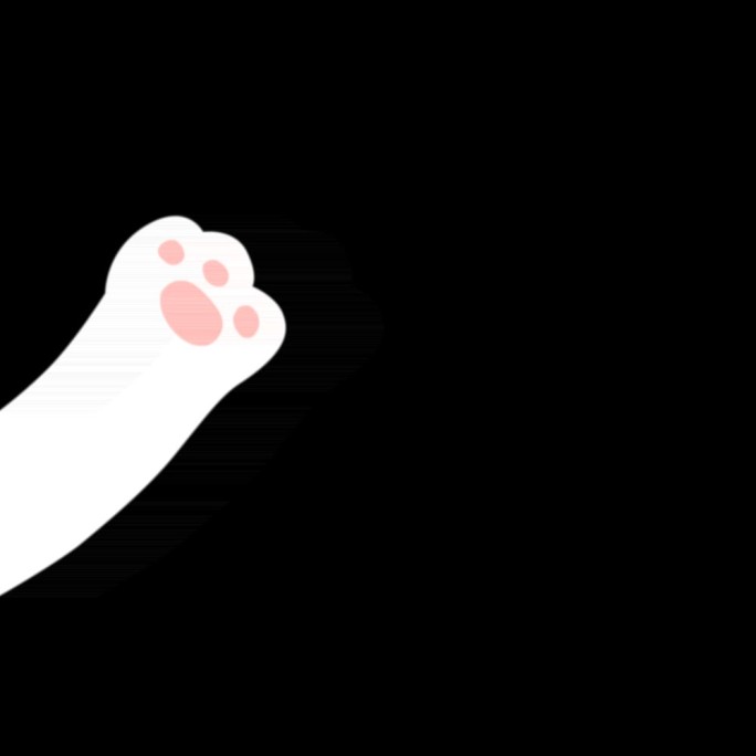 猫爪伸出打招呼带通道视频素材