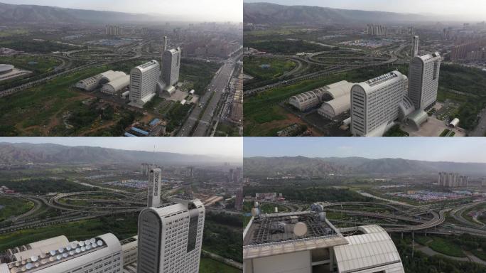 4K-原素材内蒙古传媒中心航拍3