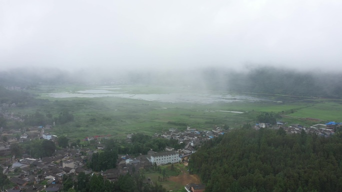 4K-原素材-腾冲湿地航拍