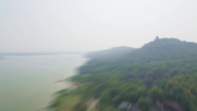 行吟阁航拍武汉东湖