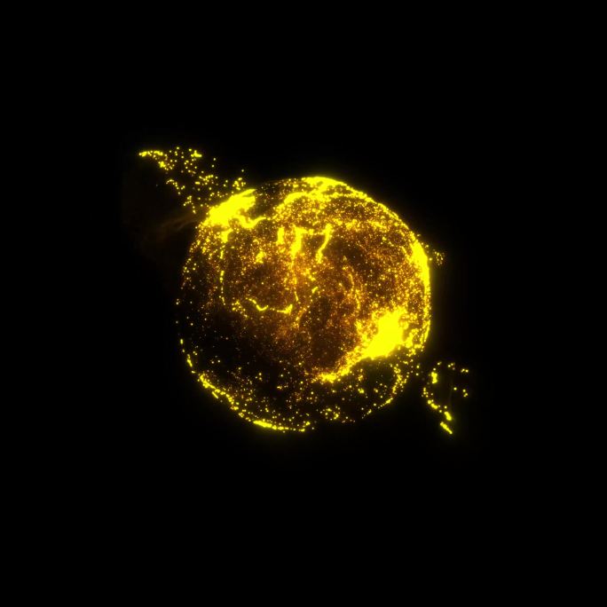 能量球粒子光球球金色