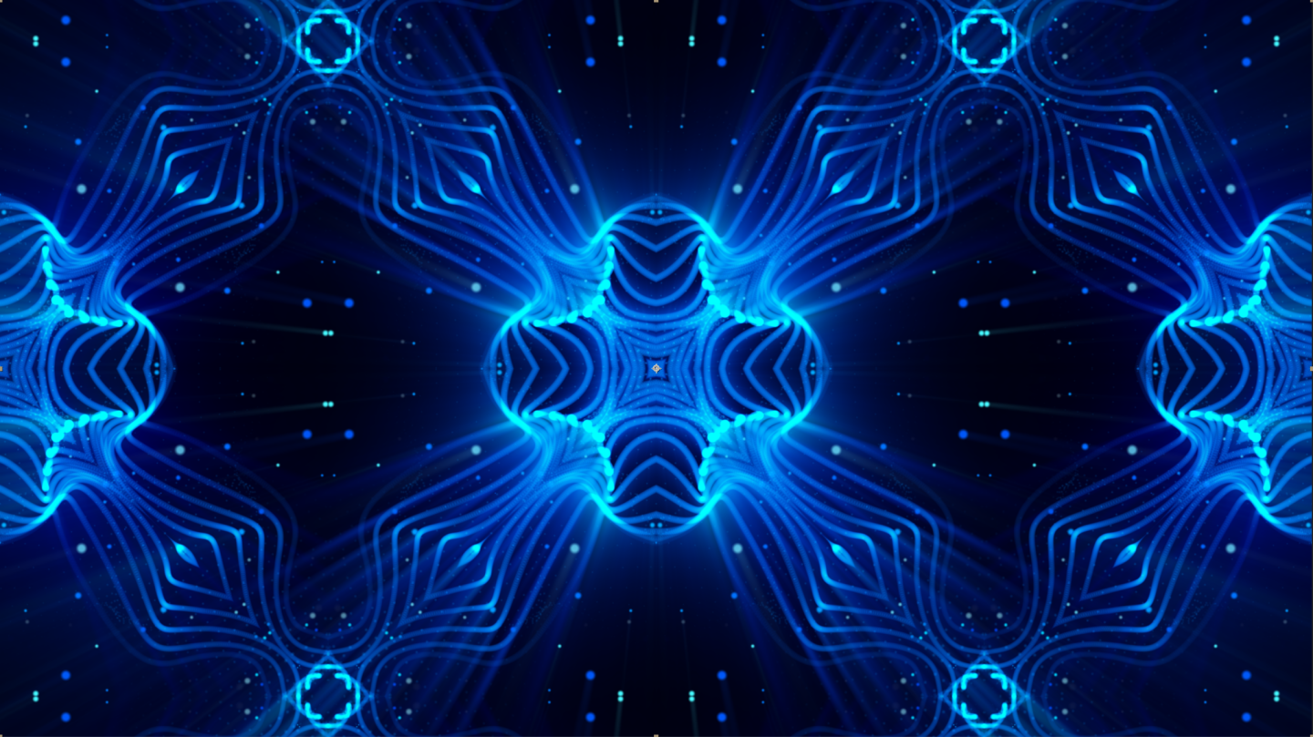 粒子DJ舞台背景_蓝色点和线_循环_3
