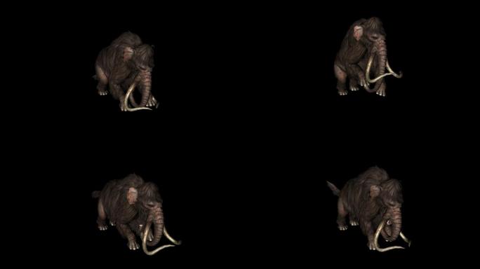 猛犸象袭击攻击动画(12)