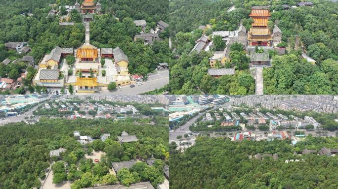 航拍徐州云龙山兴化禅寺