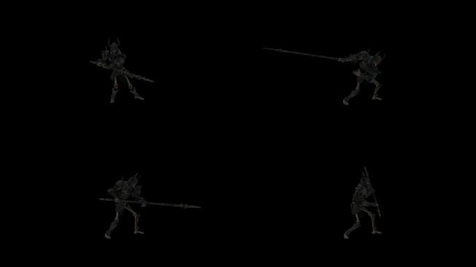 带盔甲的骷髅攻击动画(1)