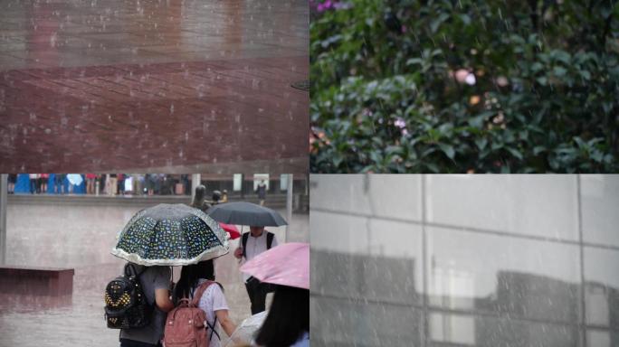 下大雨大雪升格素材