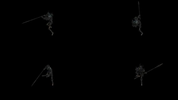 带盔甲的骷髅攻击动画(3)