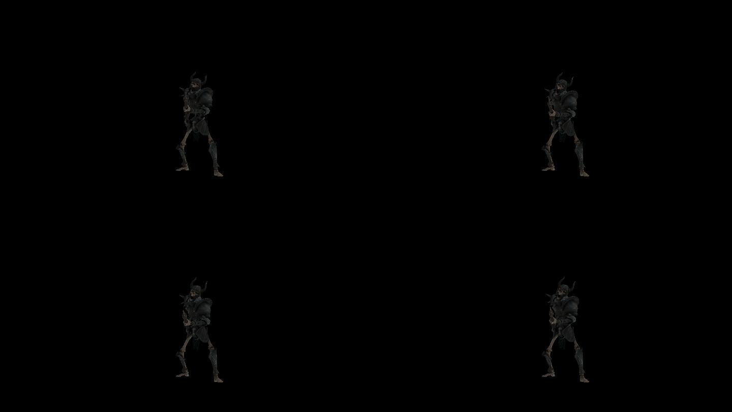 带盔甲的骷髅动画(4)