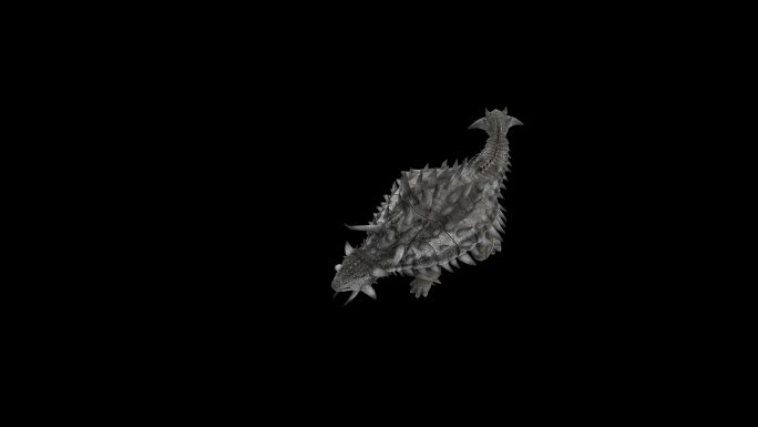 甲骨恐龙浮水游泳动画(1)