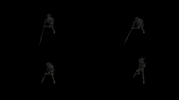 带盔甲的骷髅攻击动画(15)