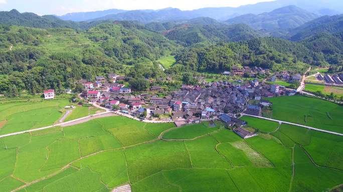 大美怀化麻阳古村庄空境4K航拍