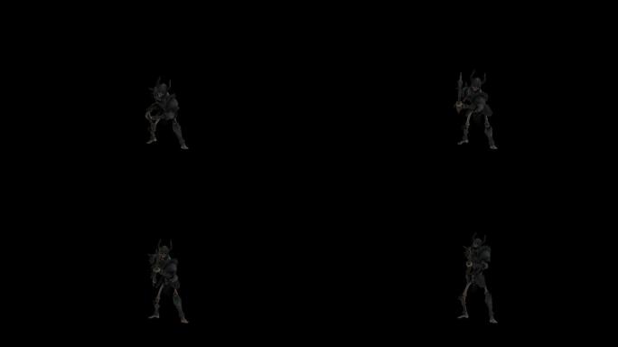 带盔甲的骷髅攻击动画(14)