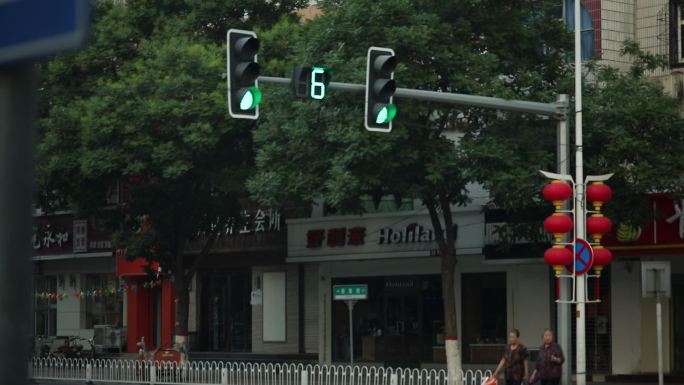 道路口的交通信号灯