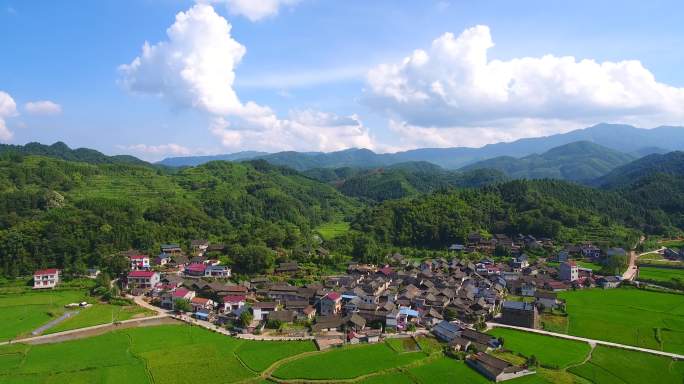 大美怀化麻阳古村庄空境4K航拍