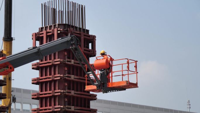 工地施工高架道路城市建设