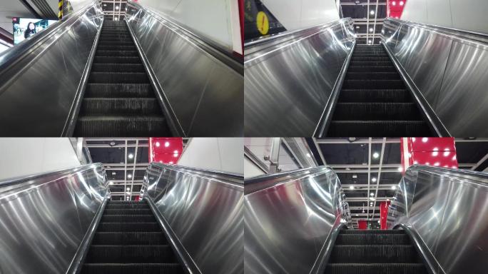 广州天河石牌桥地铁站，手扶电梯出口