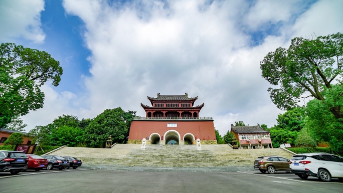 当阳市玉泉寺大门延时间隔4k