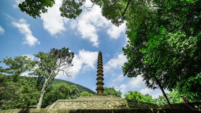 当阳市玉泉寺铁塔延时间隔4k