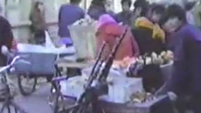 80年代北京商贩菜市场集市