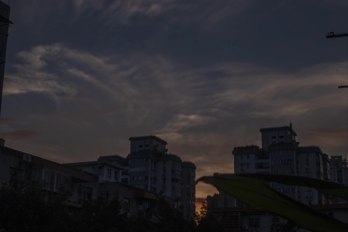 夏季早晨广州天河日出，4K延时拍摄