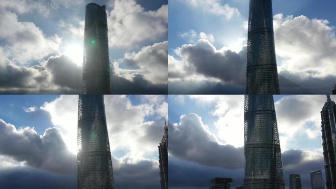 4K-log上海中心大厦城市旅游地标
