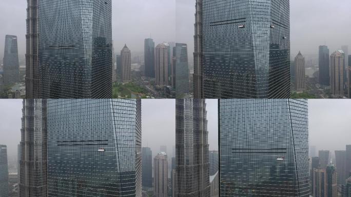 4K原素材-上海陆家嘴城市旅游地标建筑