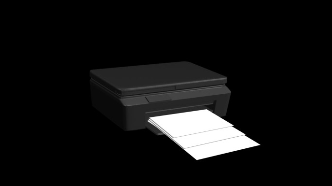 打印机复印机动画扫描