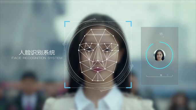 高科技门禁刷脸打卡人脸识别系统AE模板